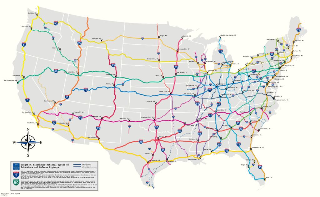 Map Of US Interstate Highways R MapPorn