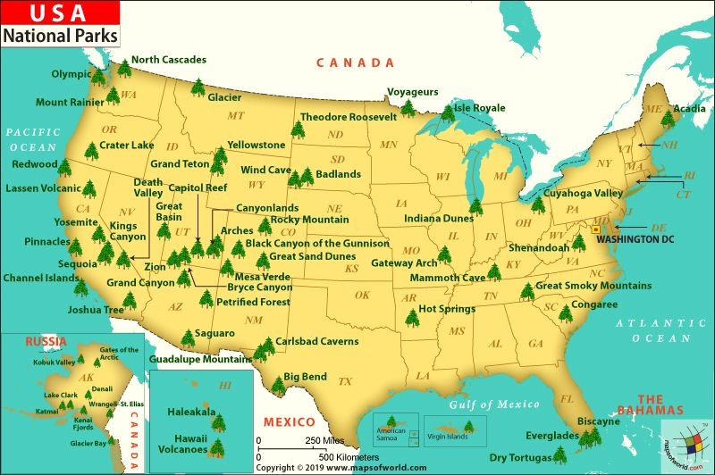 Map Of Us State Parks Large World Map