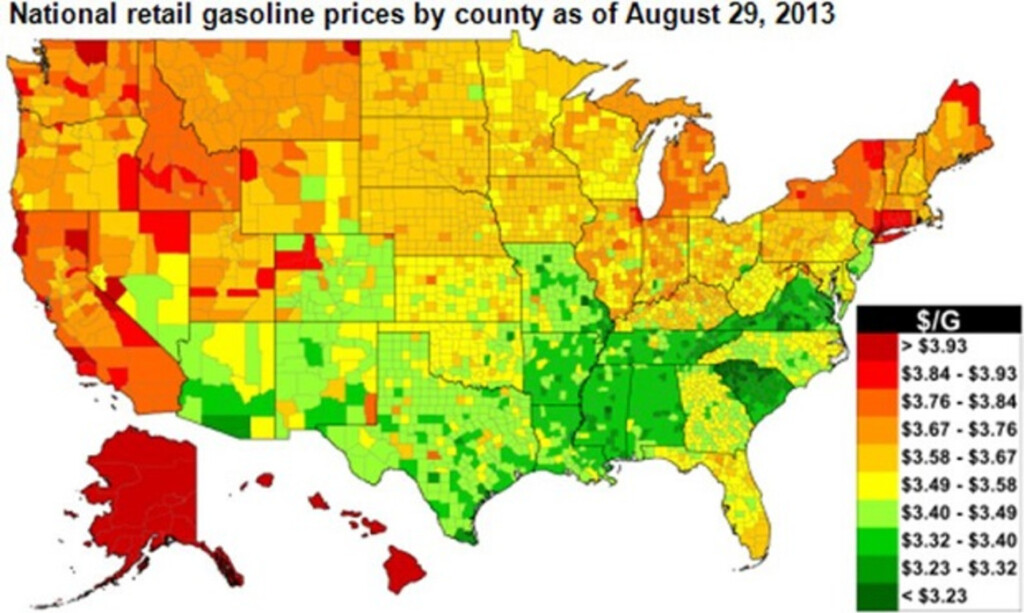 Map Reveals Current Price Of Gas Across U S Complex