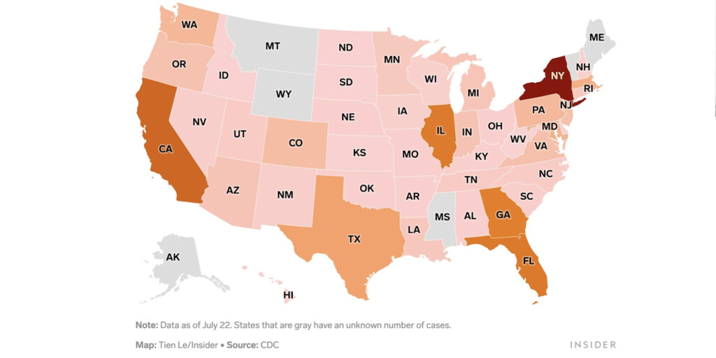 Map Shows How Quickly Monkeypox Spread Through The US In The Biggest 