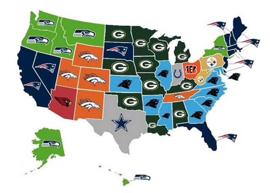 Map Shows Which NFL Team Each State Thinks Will Win This Year s Super 