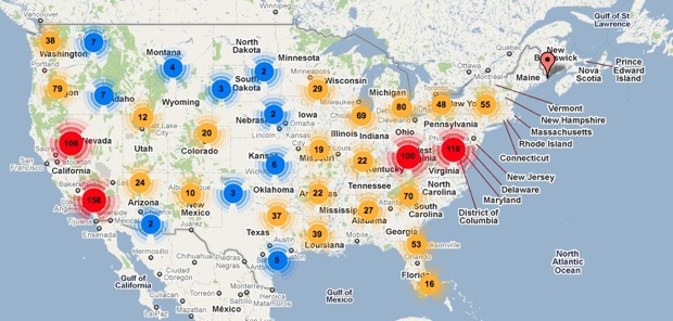 Map The Electric Car Charging Hot Spots Of America Fast Company 