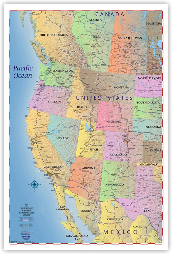 Map West Coast Of Usa Kinderzimmer 2018