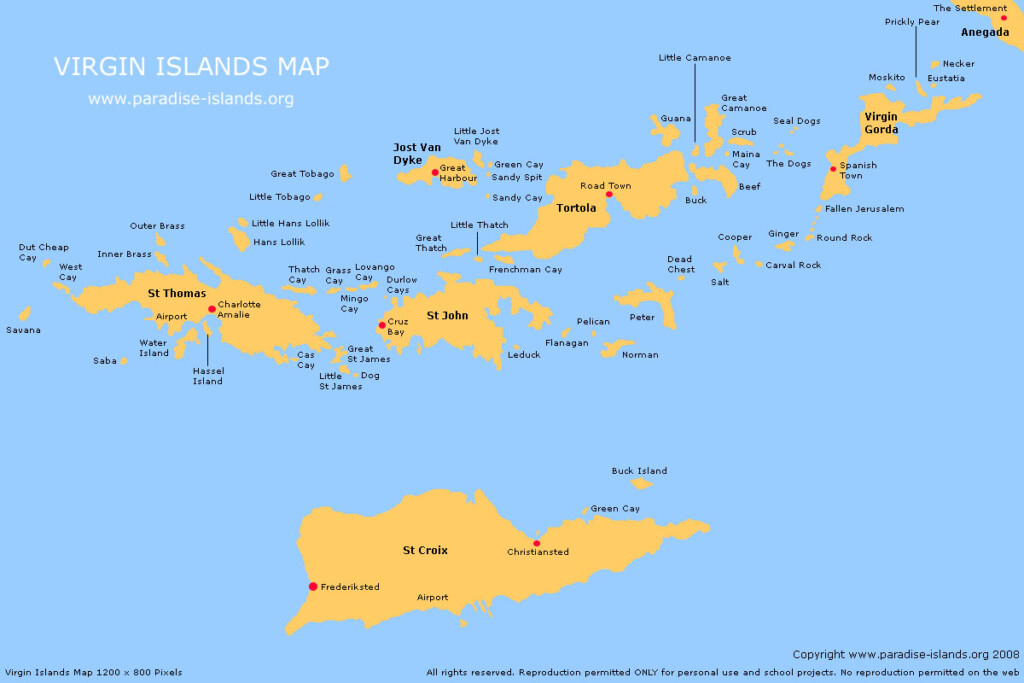 Mapas Da Ilhas Virgens Americanas Estados Unidos Geografia Total 