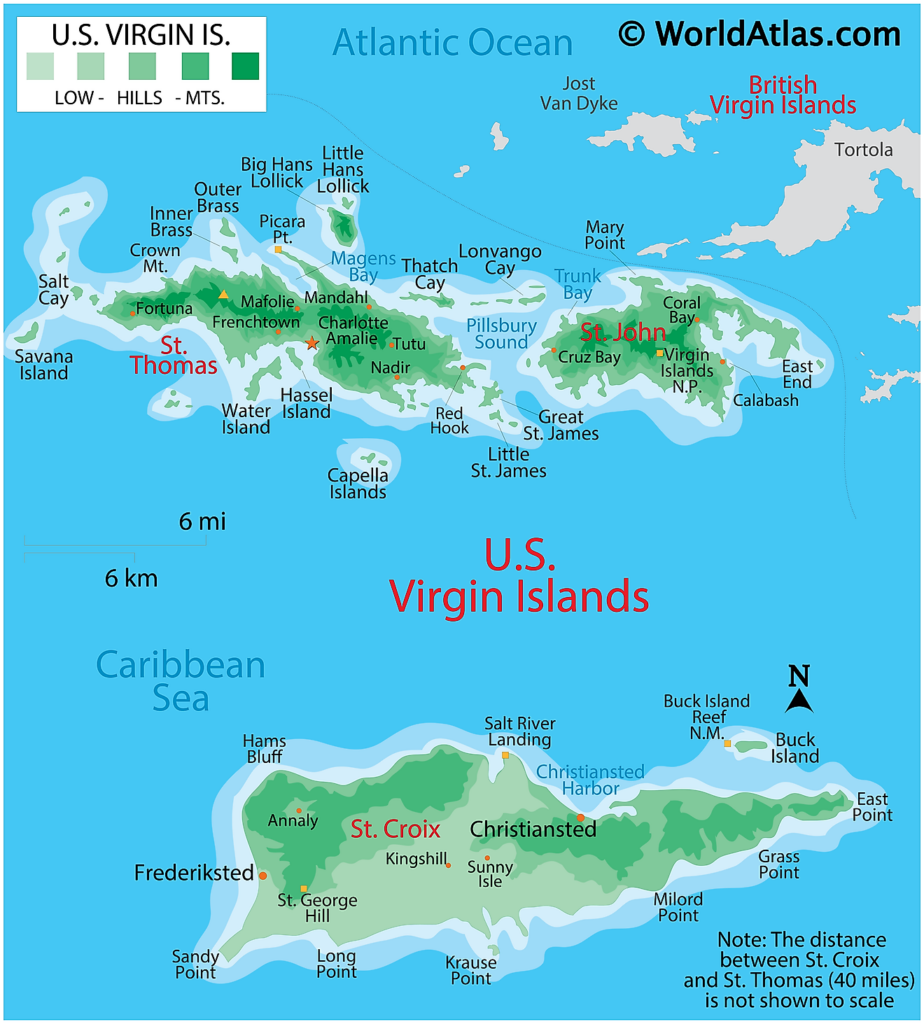 Mapas De Las Islas V rgenes De Los Estados Unidos Atlas Del Mundo