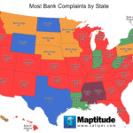 Maptitude Map Most Bank Complaints By State