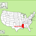 Mississippi Location On The U S Map