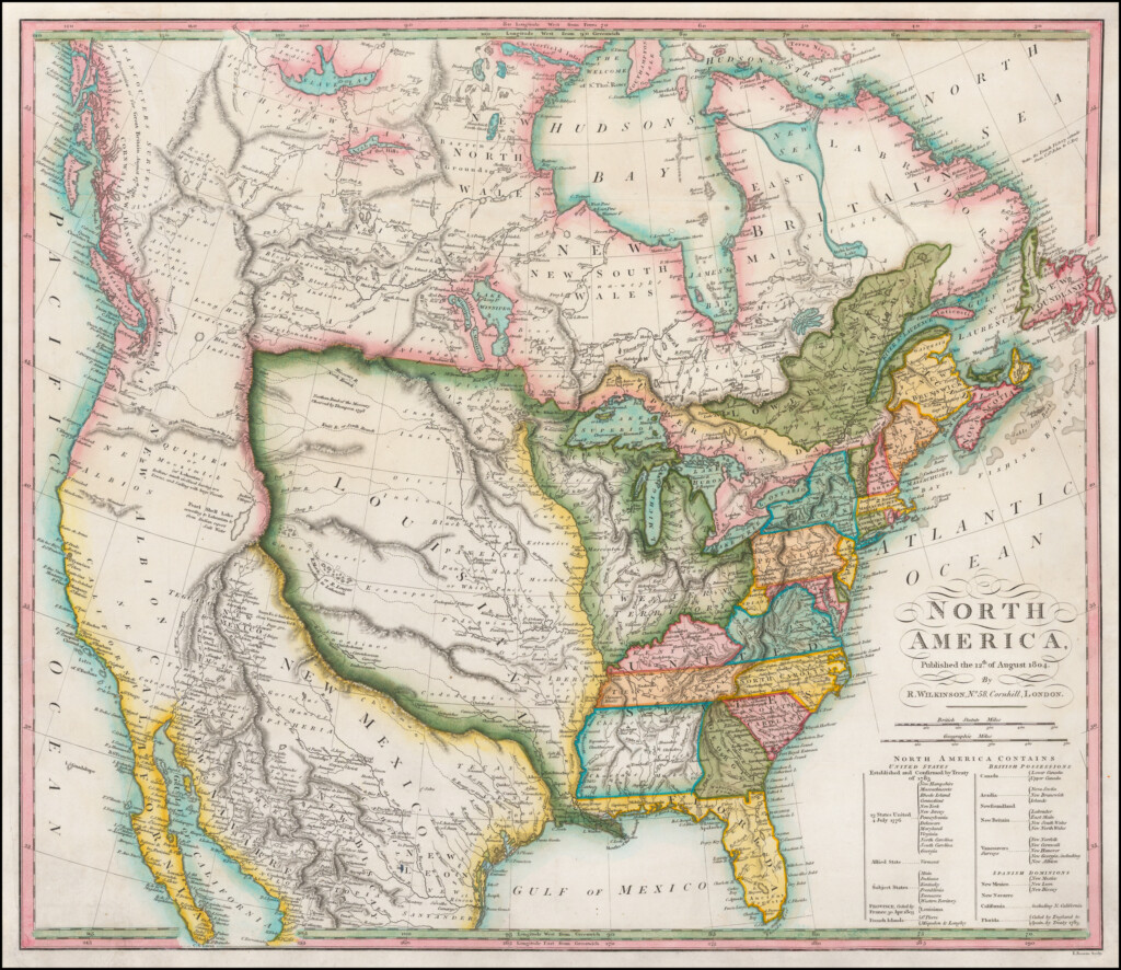 North America 1804 The First Map To Illustrate The Louisiana 