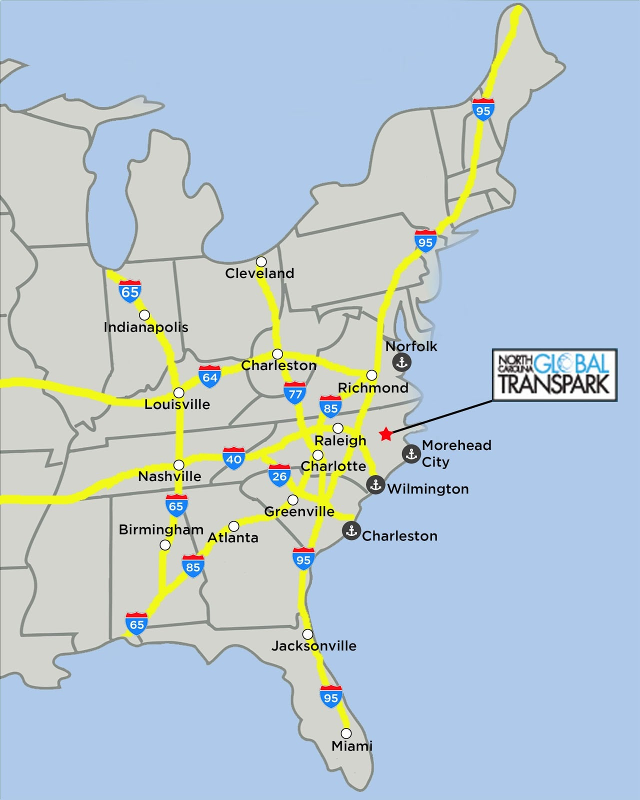 North Carolina Global TransPark Maps