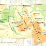 Northwestern US Physical Map