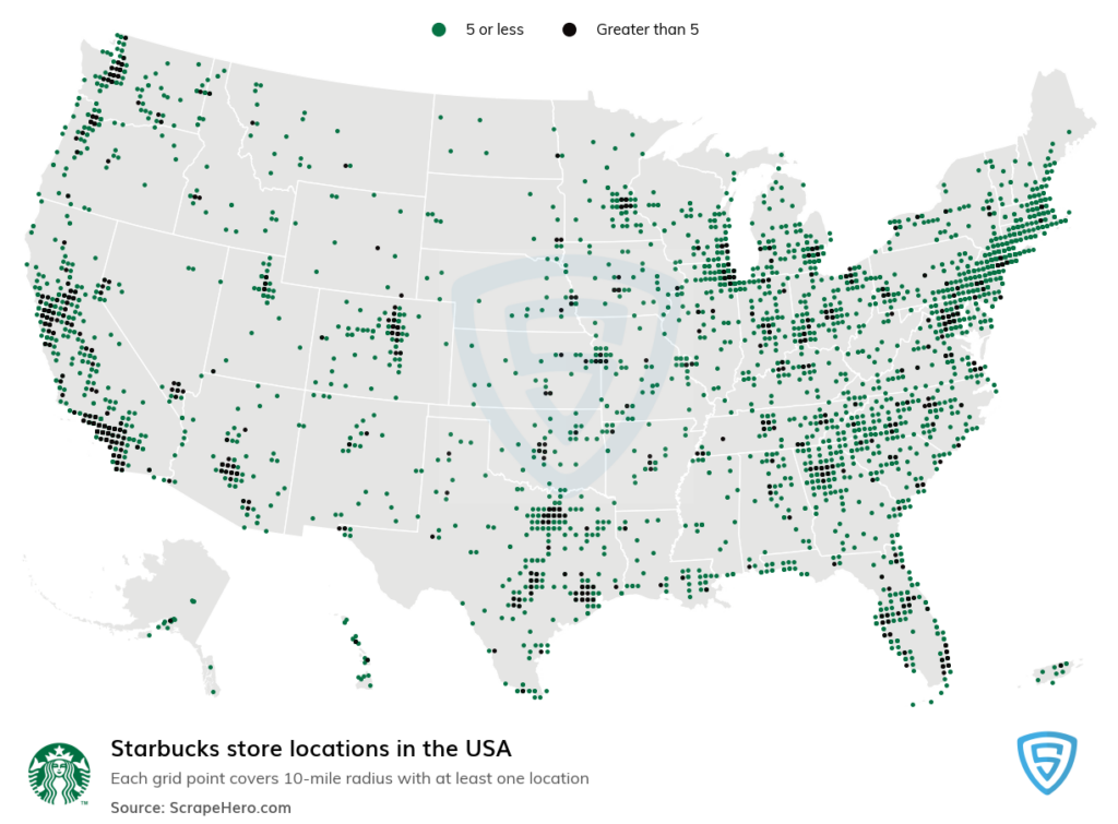 Number Of Starbucks Locations In The USA In 2022 ScrapeHero