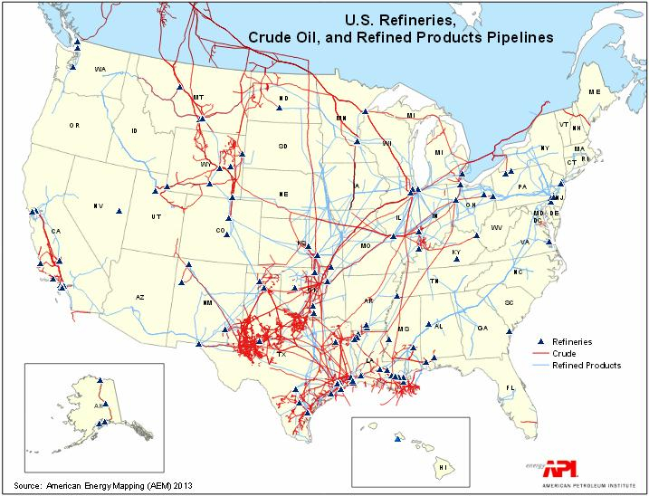 Oil Infrastructure Pipelines Refineries Terminals Peak Energy 