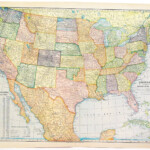 Original 1899 Color Atlas Map Of The United States By J Etsy
