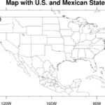 Outline Map Of Usa And Mexico