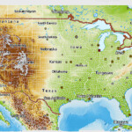 Physical 3D Map Of United States