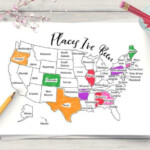 Places I ve Been Map Coloring Page Printable USA Map Coloring