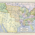 Print Of Map United States 1825 Etsy