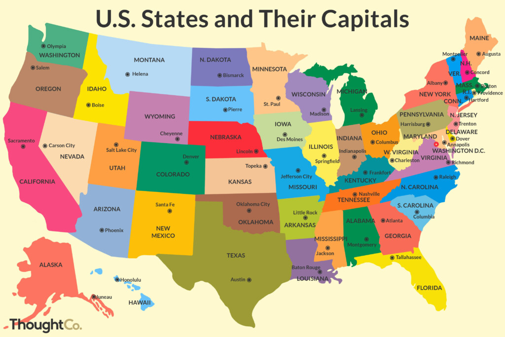 Printable List Of 50 States States Of America In Alphabetical Order 