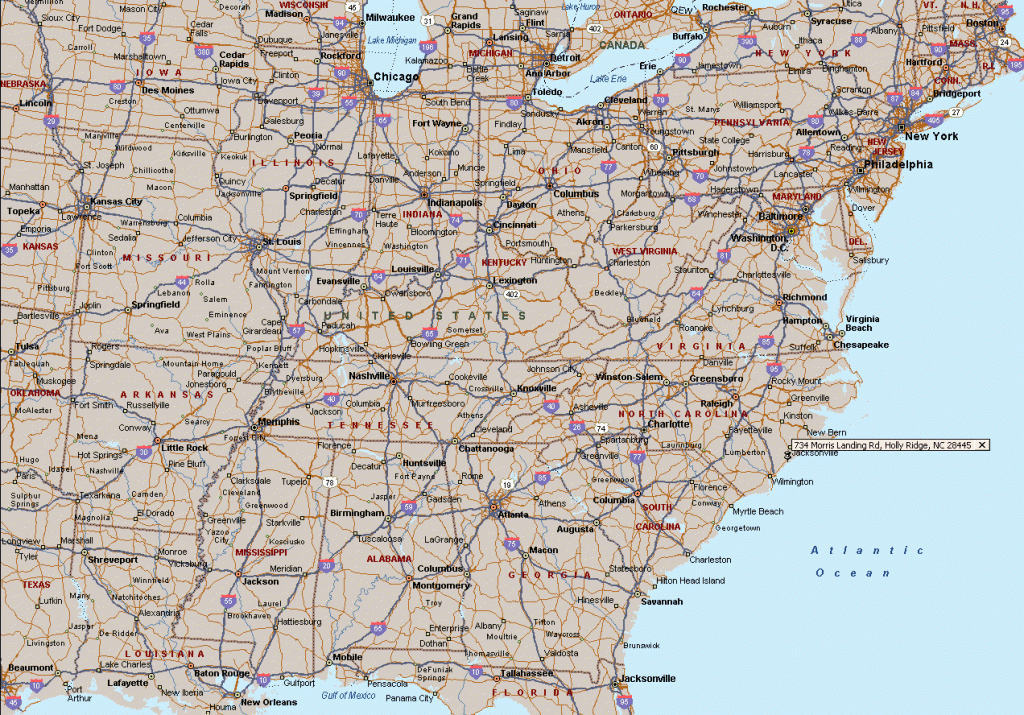 Printable Map Of Eastern United States Printable Maps