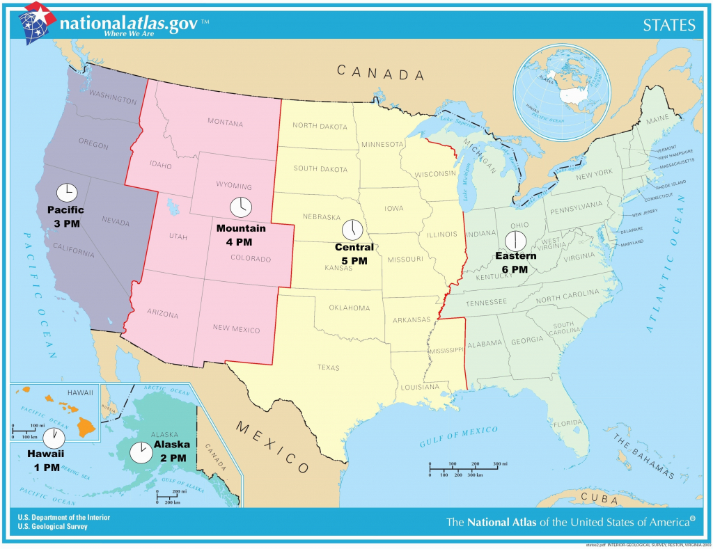 Printable Map United States Time Zones State Names Save Printable Us 
