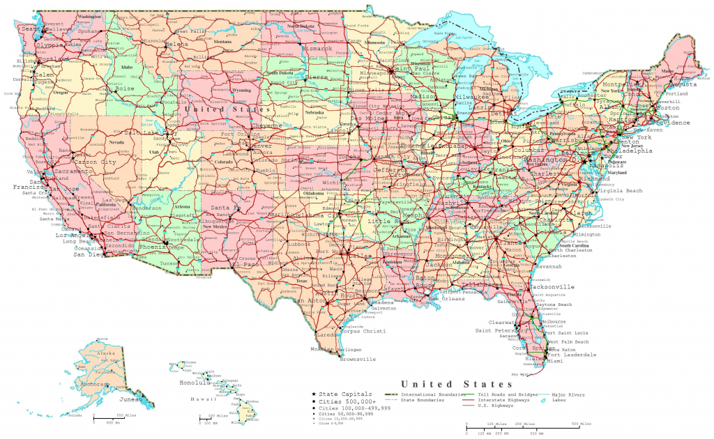 Printable Us Map With Interstates Printable US Maps
