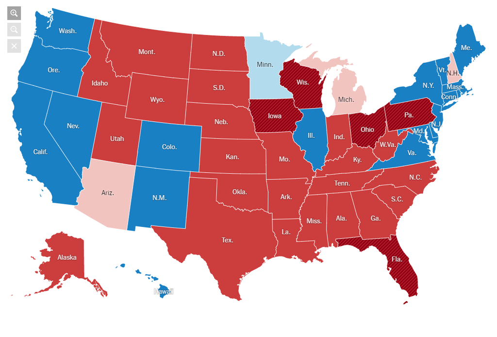 Red And Blue Map Of Us Map