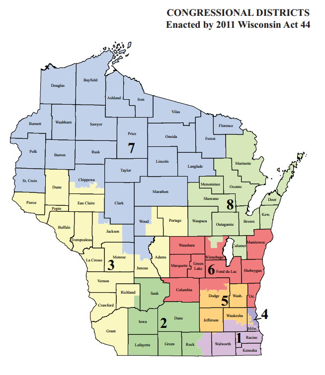 Retiring Guy s Digest Wisconsin Congressional Districts 1966 And 2013