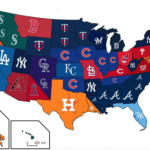 Saw This On r baseball Map Of The US And Each State s Preferred Team