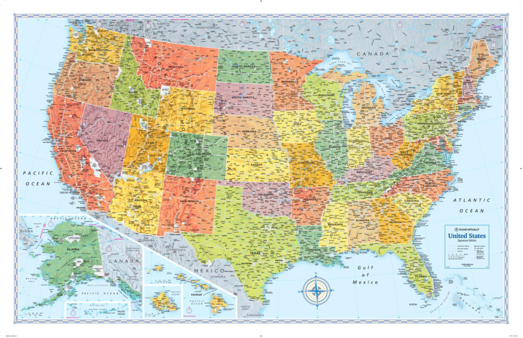Signature United States Wall Map folded 9780528020476 Walmart 