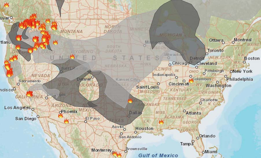 Smoke From Wildfires In Northwest Affects Western States Wildfire Today