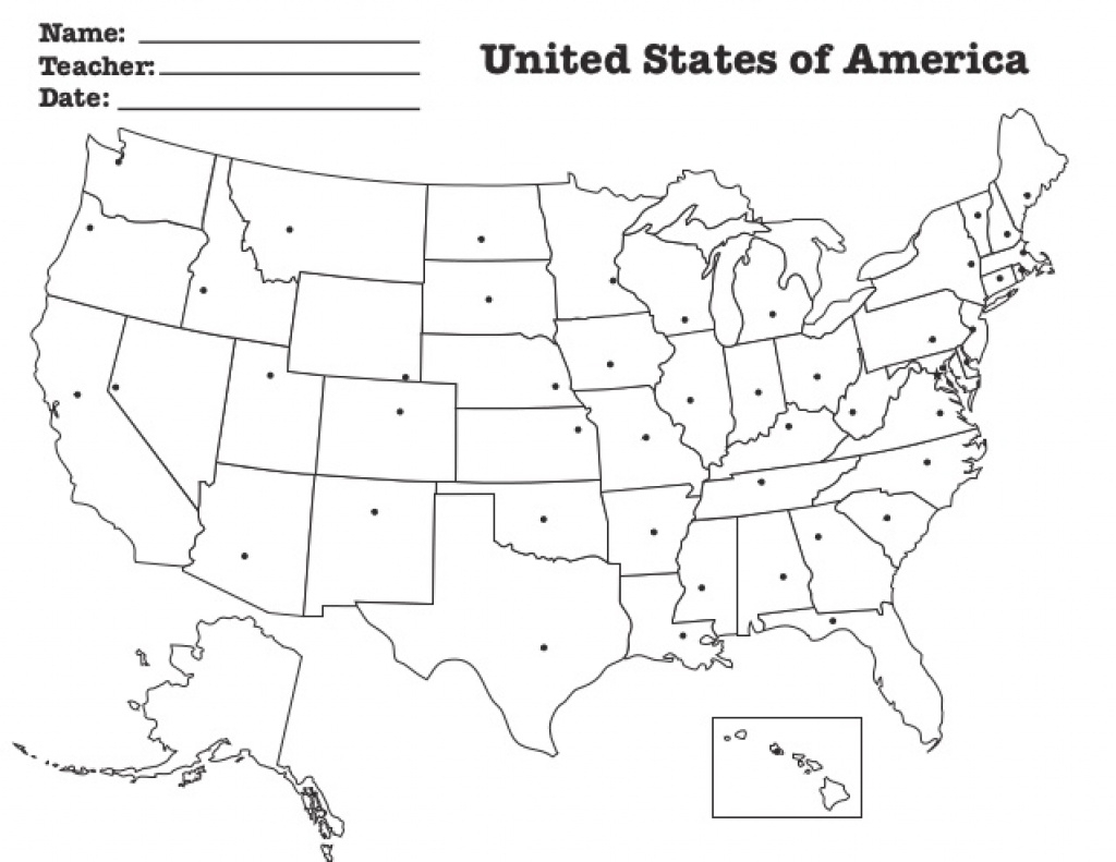 States And Capitals Blank Map