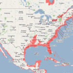 The 100 Metre Line 80m Sea Rise Maps For North America