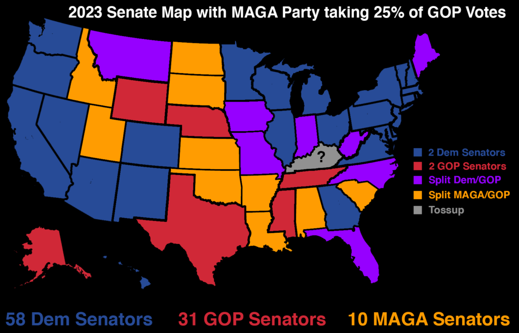 The Senate In 2023 If The MAGA Party Is Born National Zero