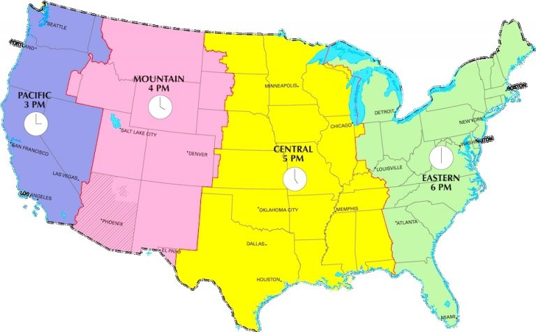 Time Zones Usa Map Norluli