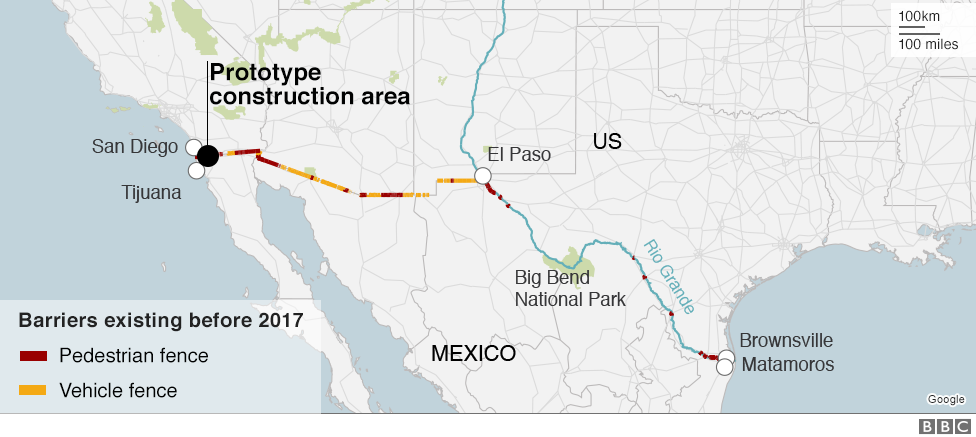 Trump Wall All You Need To Know About US Border In Seven Charts BBC 