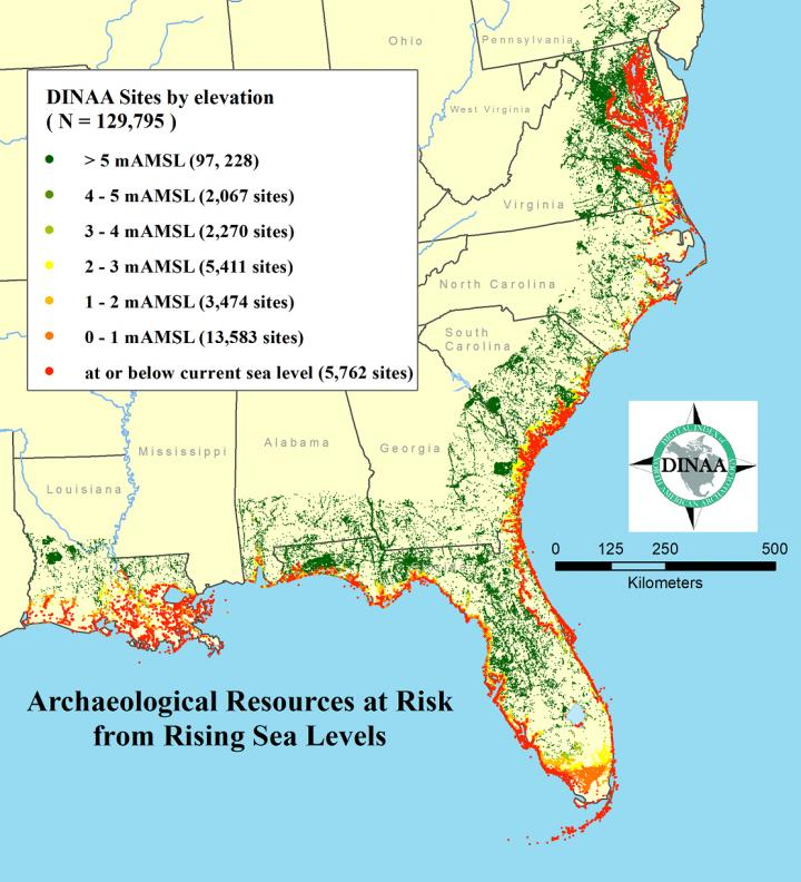 U S Archaeological Sites Threatened By Sea Level Rise Archaeology 