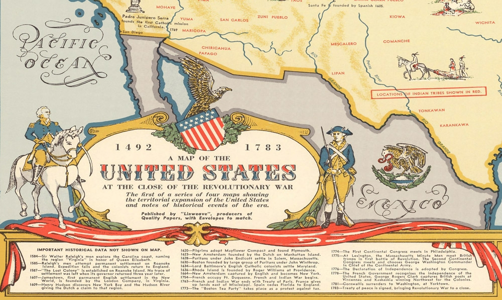 U S Map After The American Revolution