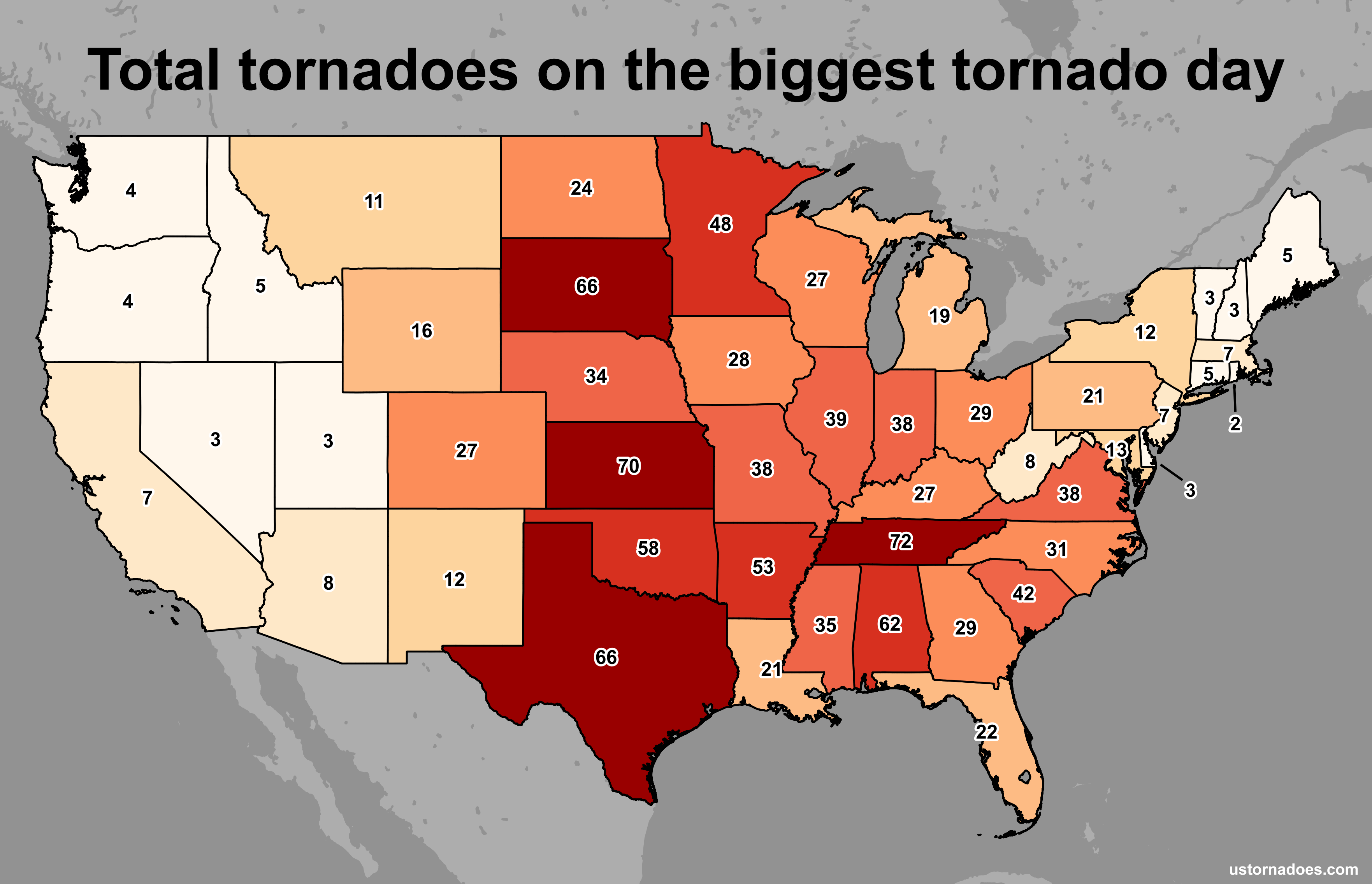 U S Tornado Map Archives Ustornadoes