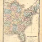 United States Central And Eastern United States U S Map 1853