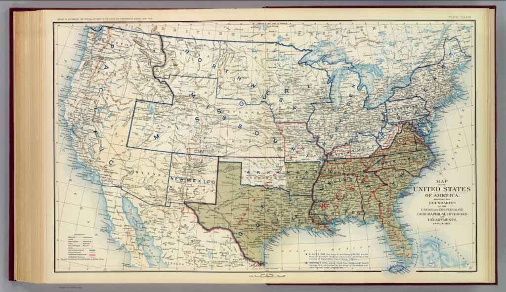 United States Map 1865