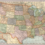 United States Map Die Cut On State Lines David Rumsey Historical