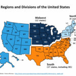 United States Map Divided Into 5 Regions Printable Map