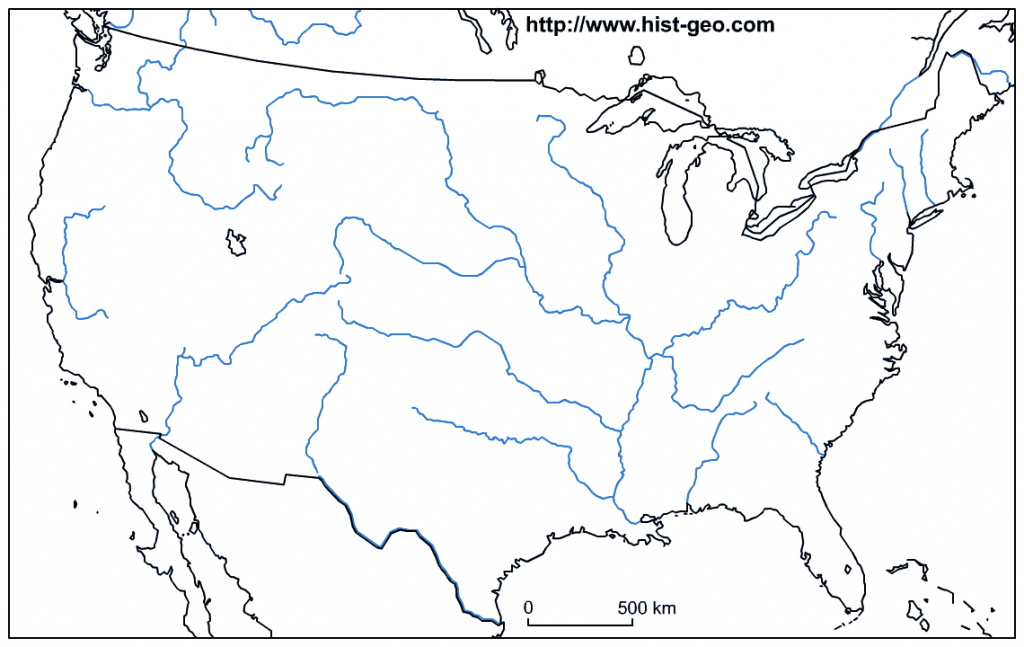 United States Map Unlabeled Fresh Us Map Rivers Blank Blank Us Map 