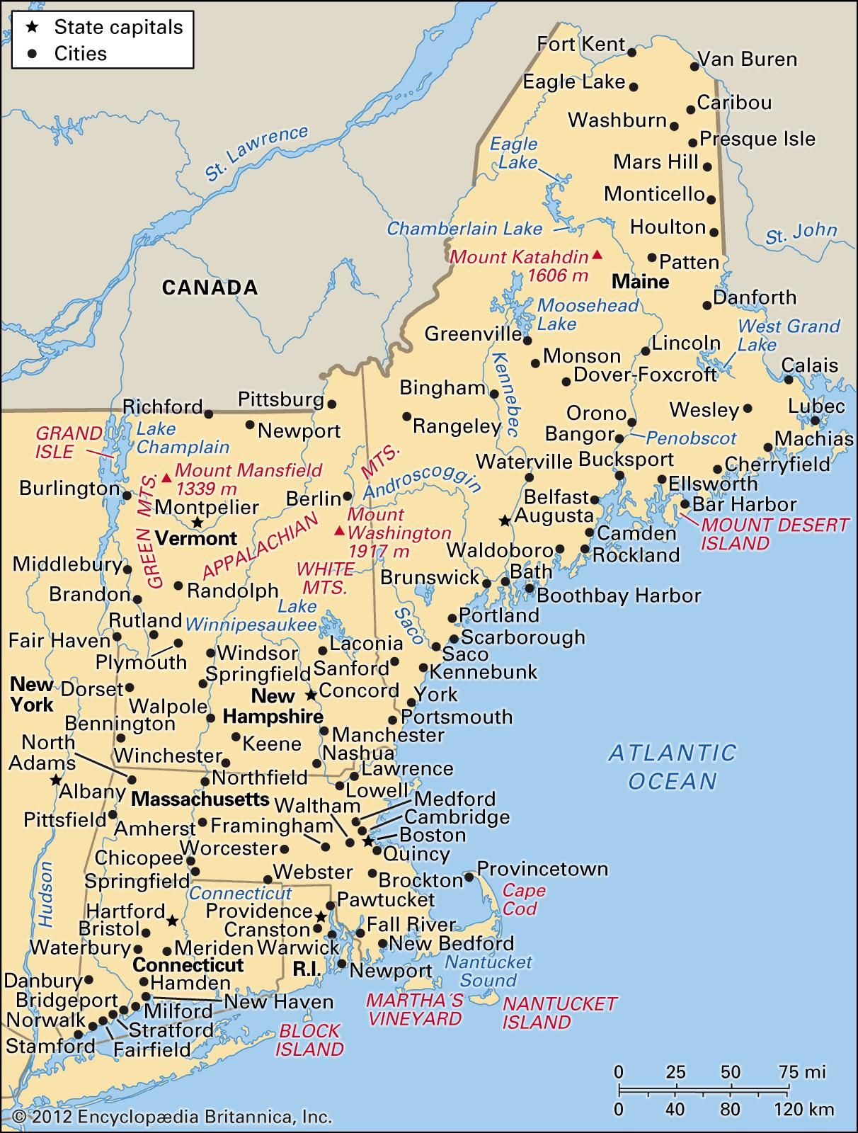 United States New England Britannica Online Encyclopedia Maine