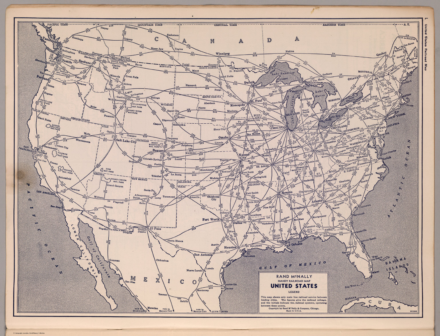 United States Railroad Map David Rumsey Historical Map Collection