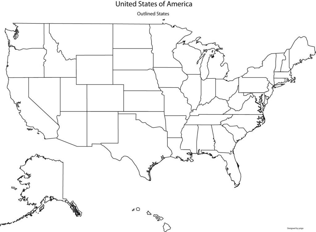 Us Country Map Without States Of No Names Usa Labels With New Maps Of 