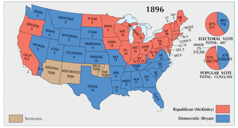 US Election Of 1896 Map GIS Geography