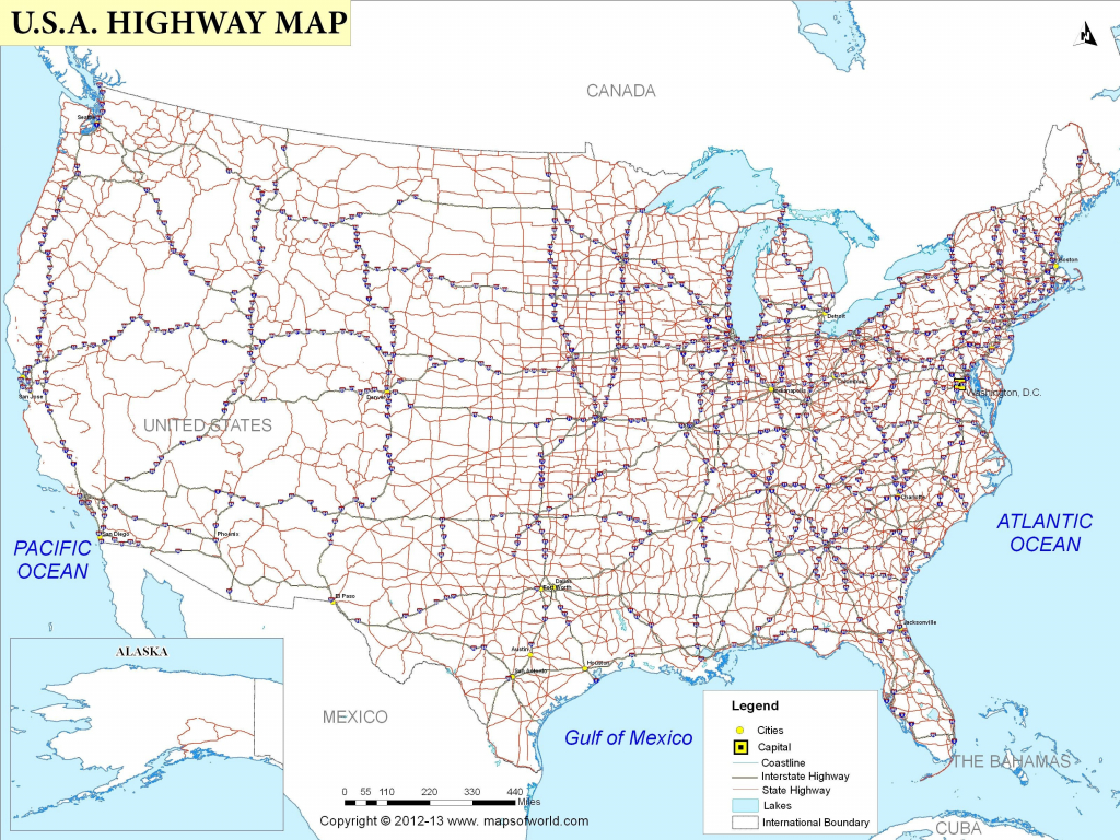 Us Interstate And Highway Map Usa Road Map Beautiful Free Printable 