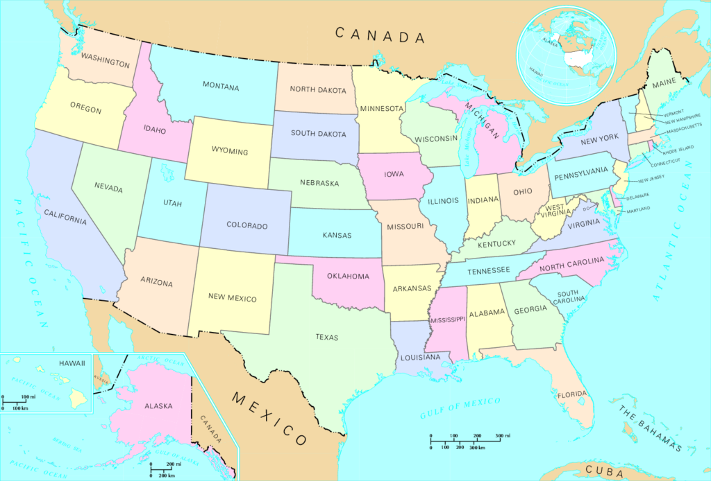 US Map State Map