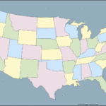 US Map Without Labels